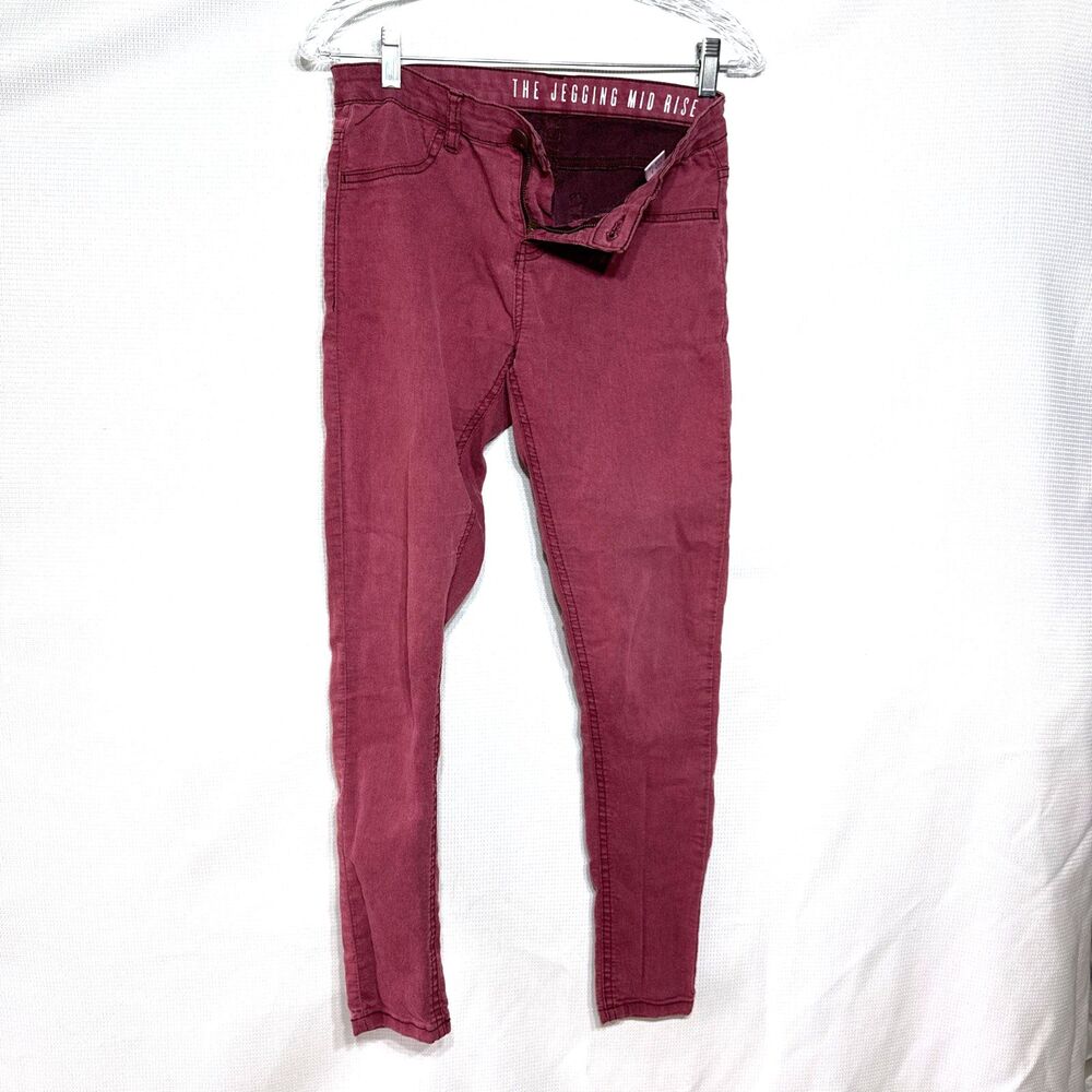 1991 Cotton On The Jegging Mid Rise Burgundy/Brick Red - 4